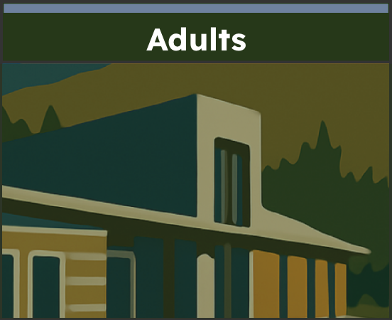 Adults landing page hover button