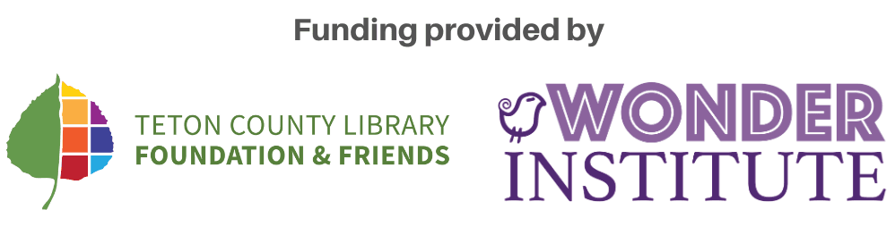 logos for Teton County Library Foundation & Friends and the Wonder Institute