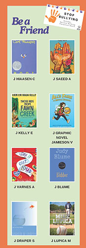 Be a Friend poster with different book covers