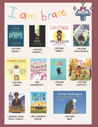 I am Brave poster with multiple book covers