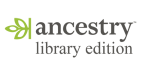 Ancestry Library Edition green and grey database logo