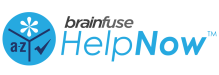 Brainfuse HelpNow blue and black text logo