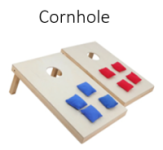 Cornhole game in a carrying case