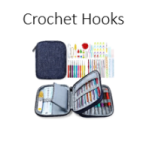 Crochet hooks cases of various hook sizes