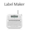 1 white label maker in a zippered bag