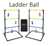 Ladder ball yard game set in a carrying case