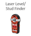 1 laser level and stud finder combination in zippered bag