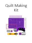 Quilt making kit in a portfolio carrying case