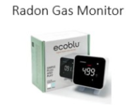 Radon gas monitor, 1 table stand, 1 power cable, 1 power adapter, 1 user guide, 1 radon test result guide