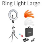 1 kit including 1 ring light, 1 tripod, 1 grip tight mount, 1 carrying case