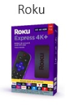 Roku Express 4K+ purple box