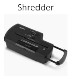 Black paper shredder