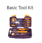 39 piece basic tool kit in a hard sided carrying case ; 12.5 x 7.4 x 3.1 inches
