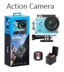 image of the action camera and its accessories