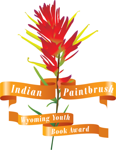 Red Indian Painbrush Flower with the banner of the Wyoming book award