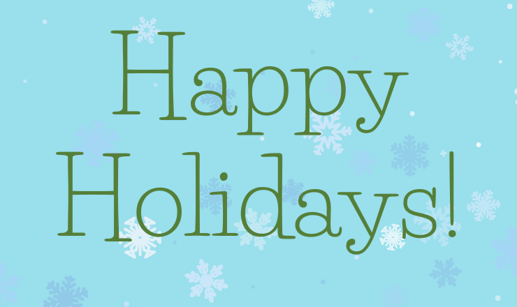 Text that reads Happy Holidays!